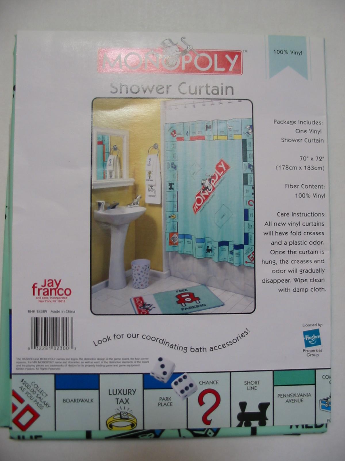 Monopoly shower curtain